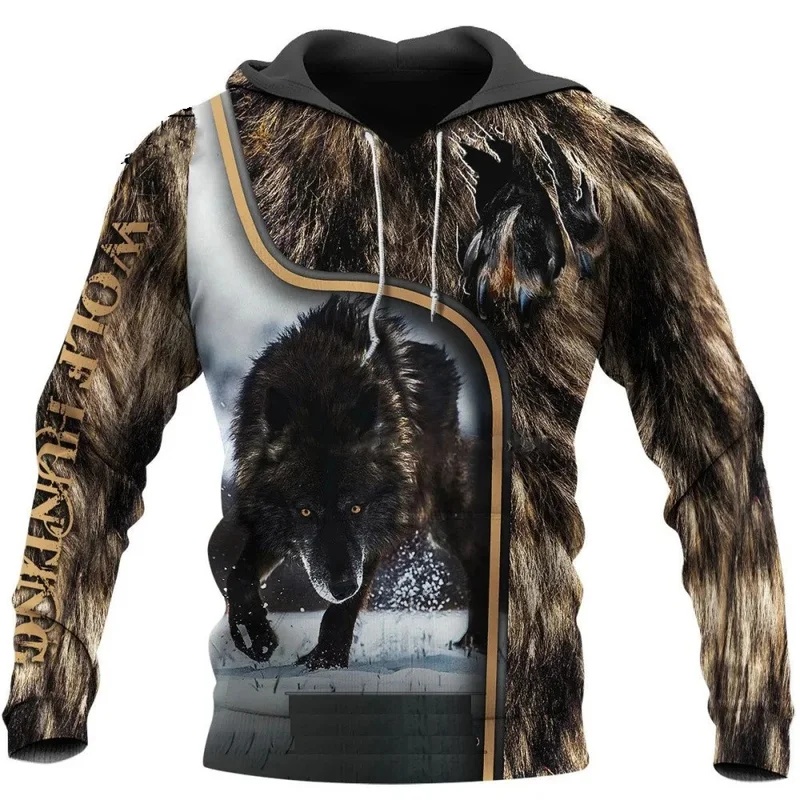 Streetwear Brand Hoodies - Wolf-Print Hoodies für Männer 3D-Hoodies Marken-Sweatshirts
