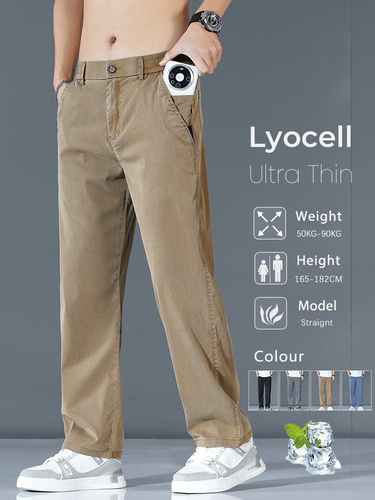 Streetwear Brand Pants - Ultra-dünne Lyocell Mode Lose Beiläufige Hosen