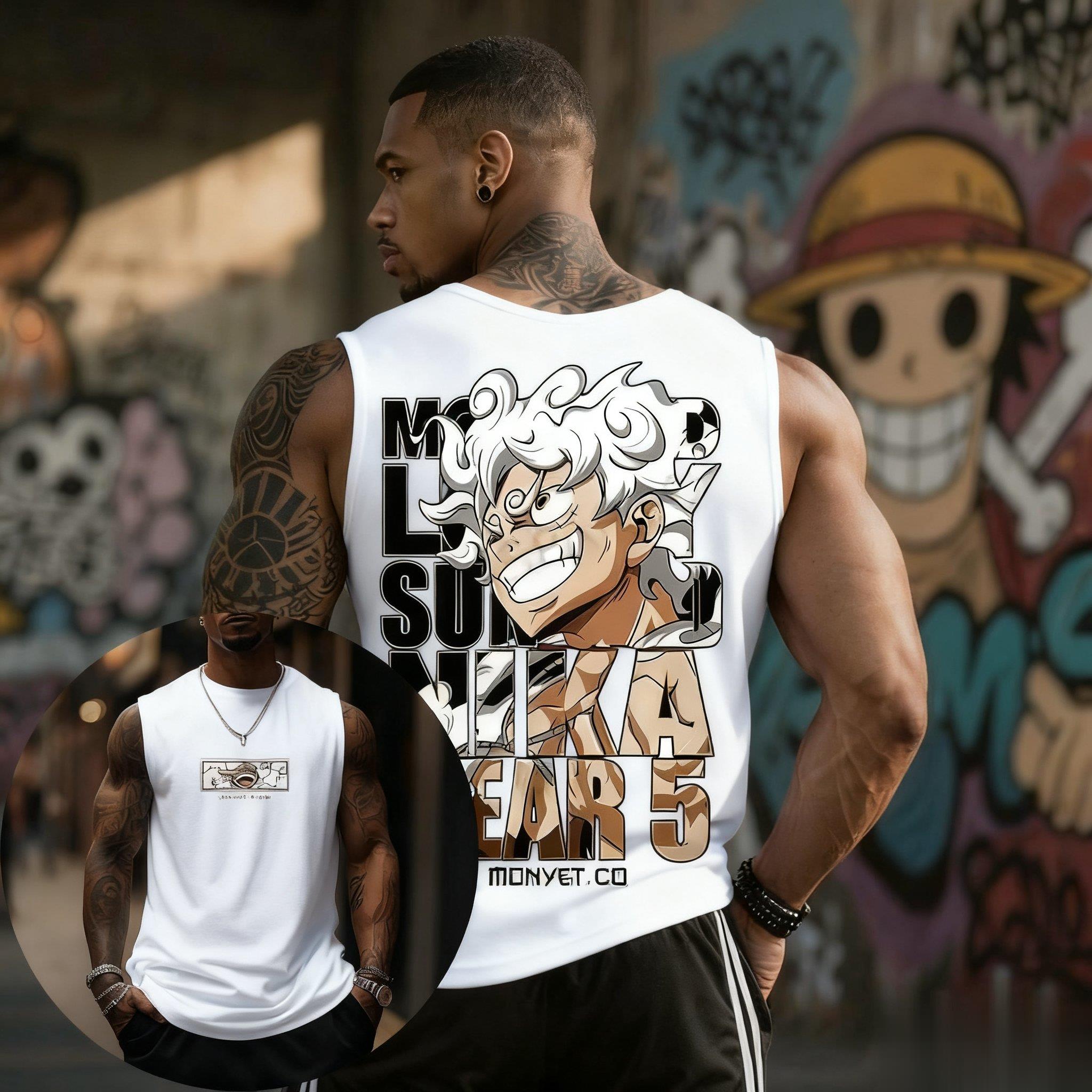 Streetwear Gym Brand - One Piece Ruffy Gear 5 Tank