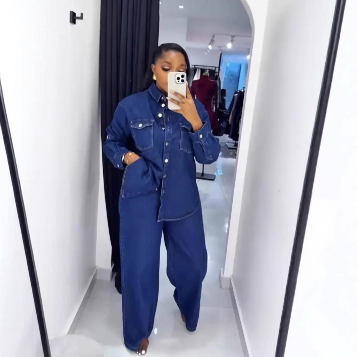 Jeans 2-Teilige Sets Damen Den – Streetwear Brand Pants Bewertung und Preis