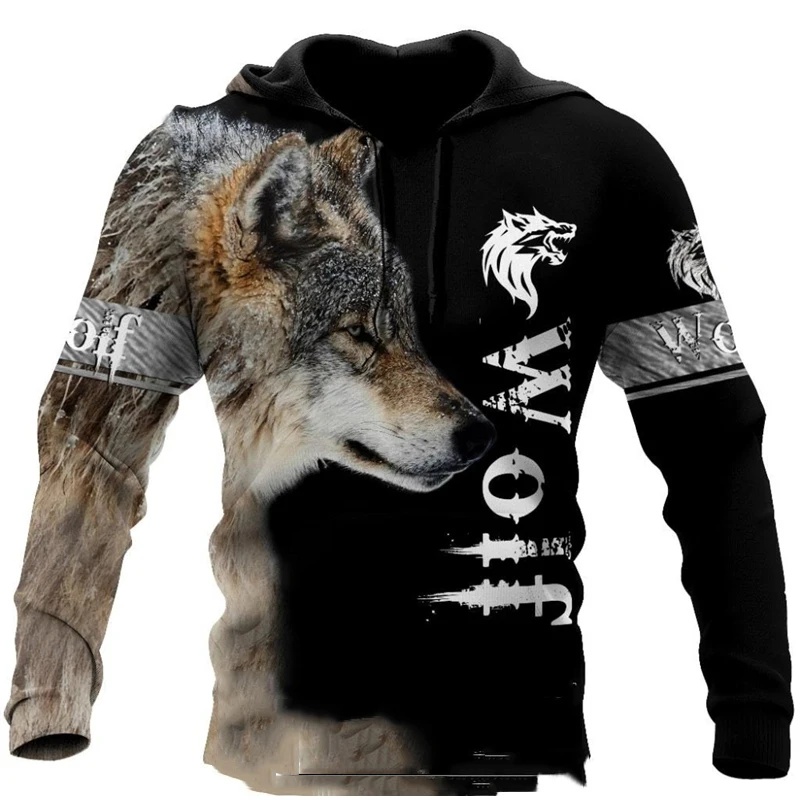 Wolf-Print Hoodies für Männer  – Streetwear Brand Hoodies Bewertung und Preis