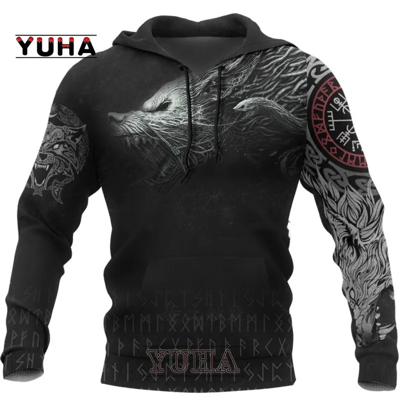 Wolf-Print Hoodies für Männer  – Streetwear Brand Hoodies Bewertung und Preis