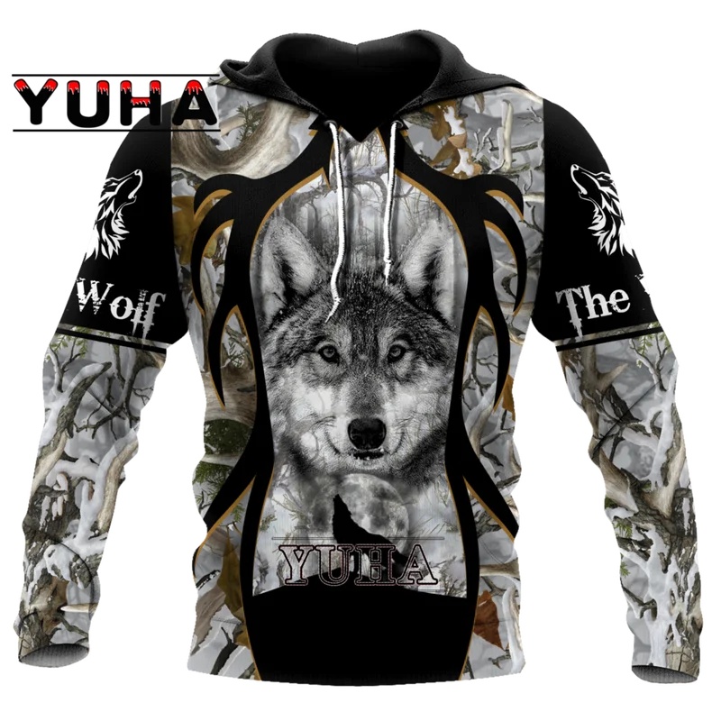 Wolf-Print Hoodies für Männer  – Streetwear Brand Hoodies Bewertung und Preis