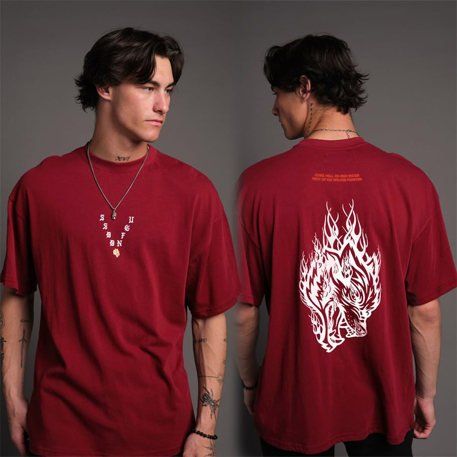 Klassisches Logo Flammen-Wolfs – Streetwear Gym Brand Bewertung und Preis