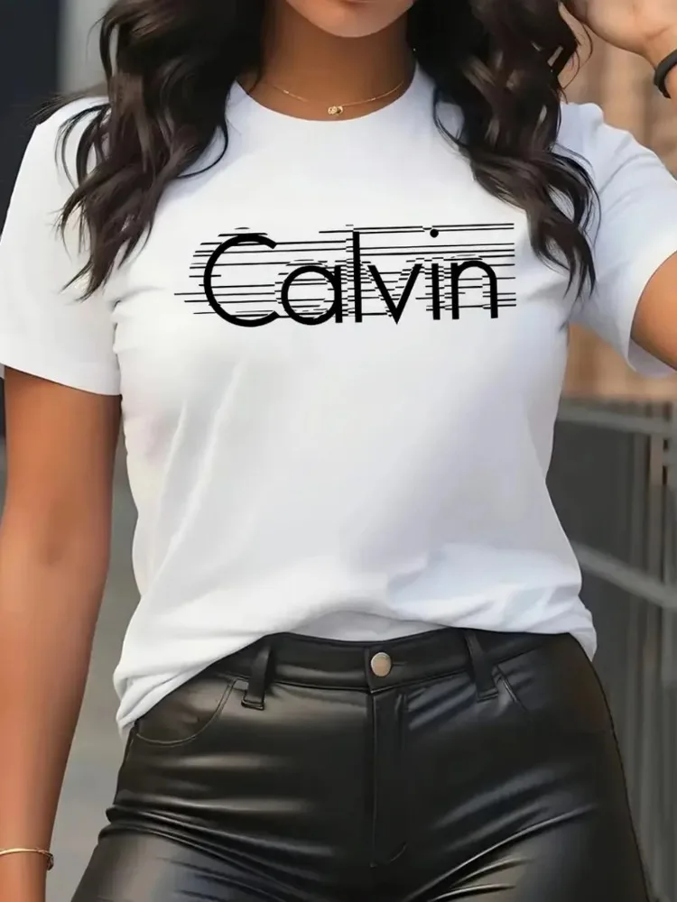 Calvin Damen T-Shirt Freizeit  – Women Streetwear Brand Bewertung und Preis