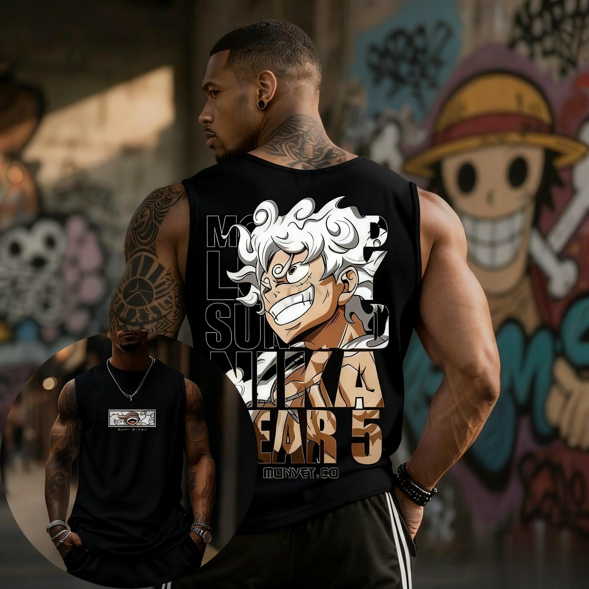 One Piece Ruffy Gear 5 Tank To – Streetwear Gym Brand Bewertung und Preis